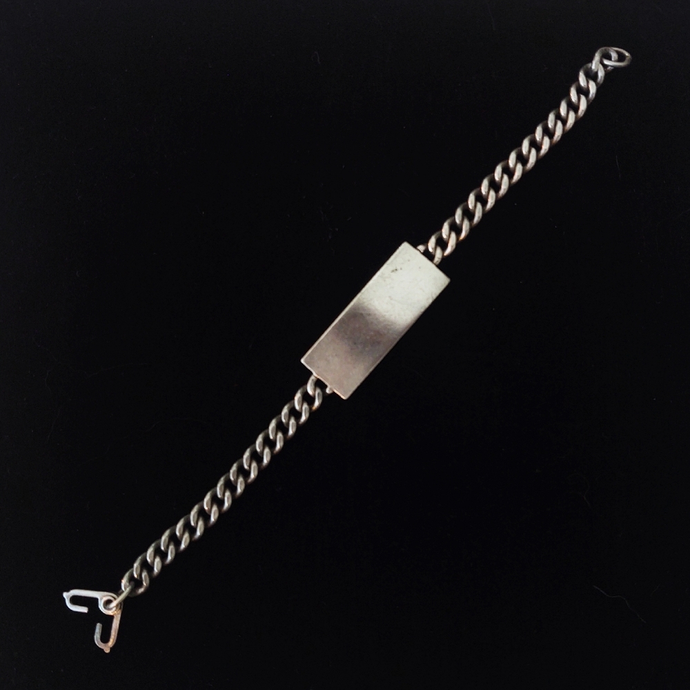 Vintage 1980's Sterling Silver ID Bracelet - Picture 1 of 5